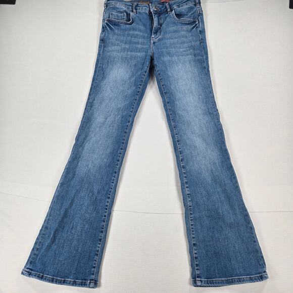 Anthropologie Pilcro Mid Rise The Demilune Boot Cut Jeans Women's Size 28 - Picture 1 of 7